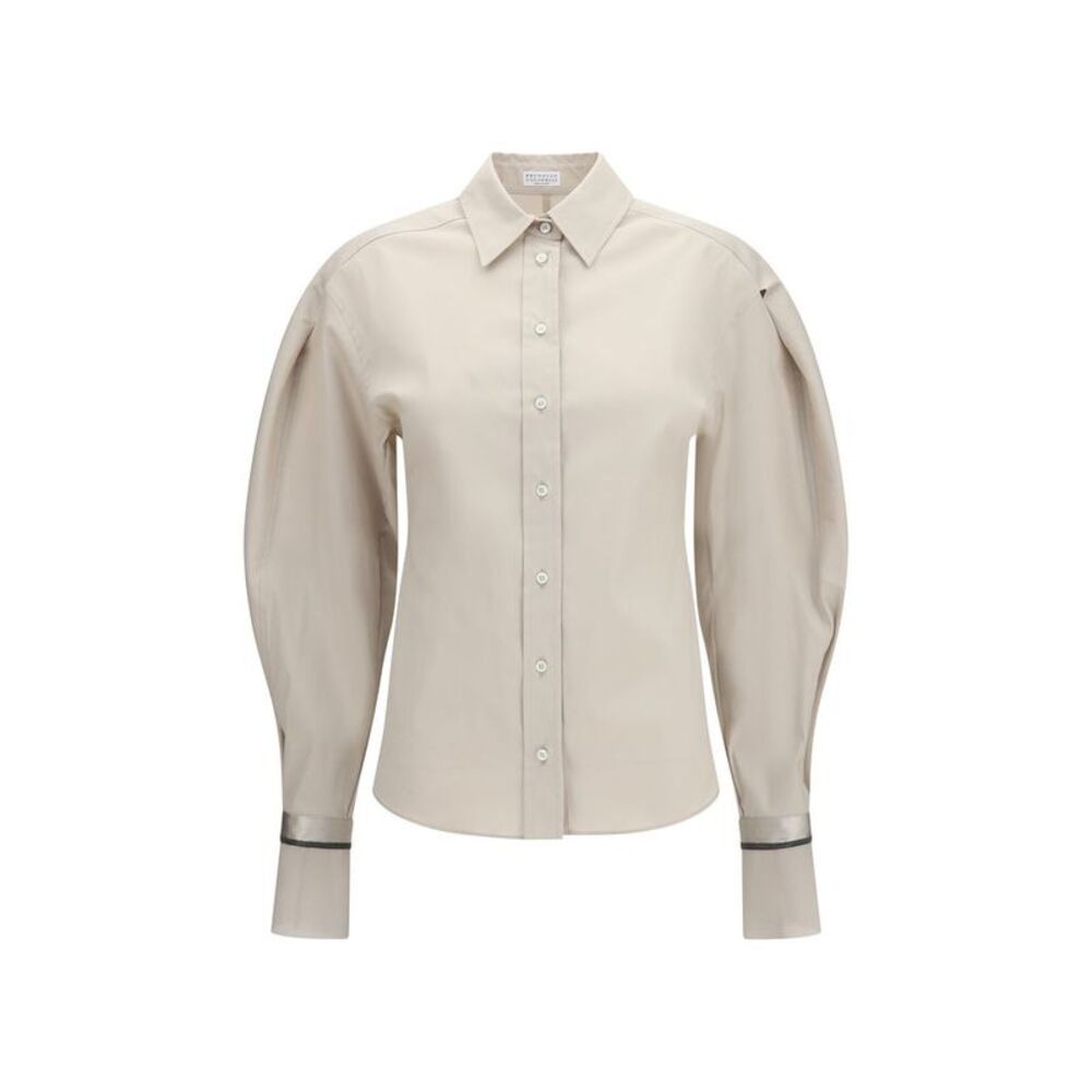 Brunello Cucinelli Beige Cotton Women's Shirt